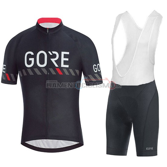 Abbigliamento Ciclismo Gore C3 Manica Corta 2018 Nero